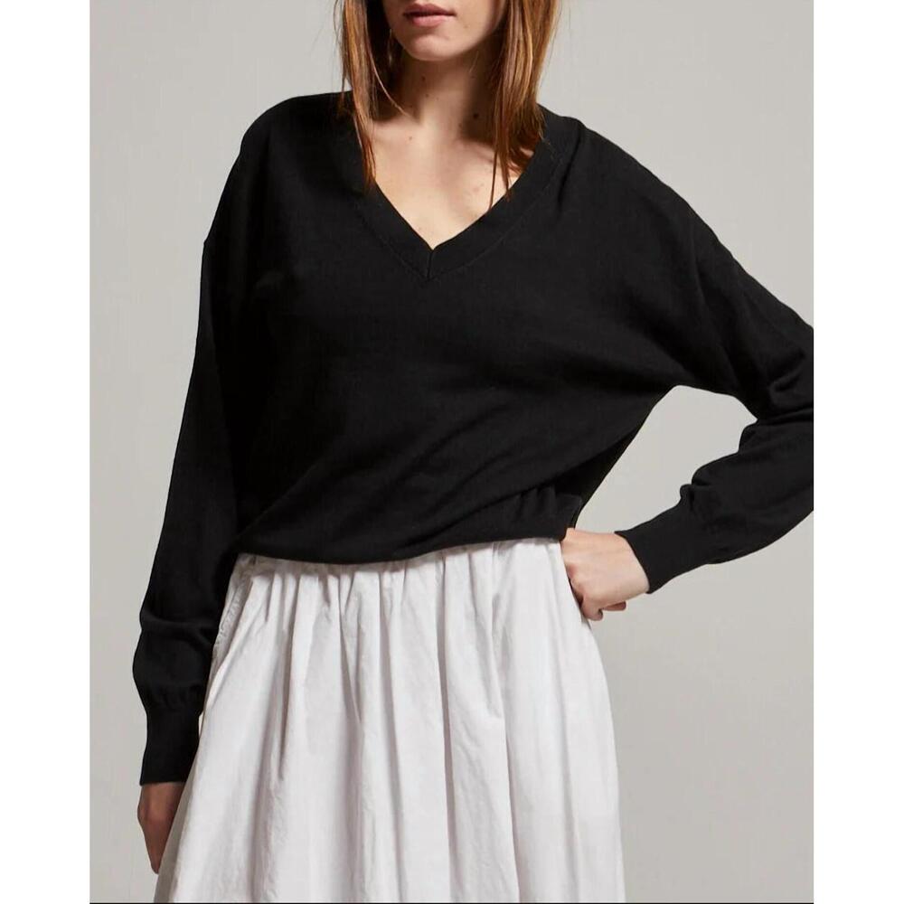 NEW ASHER alice cotton cashmere sweater in black